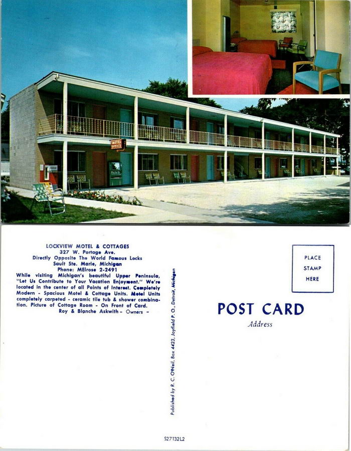 Lockview Motel & Cottages - Old Postcard (newer photo)